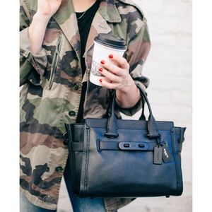 Coach swagger black satchel bag. Authentic